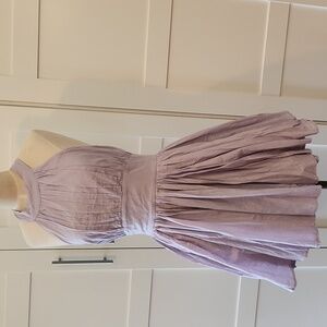 Moda International Light dusty Purple halter mini Cotton Dress size 6